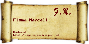 Flamm Marcell névjegykártya